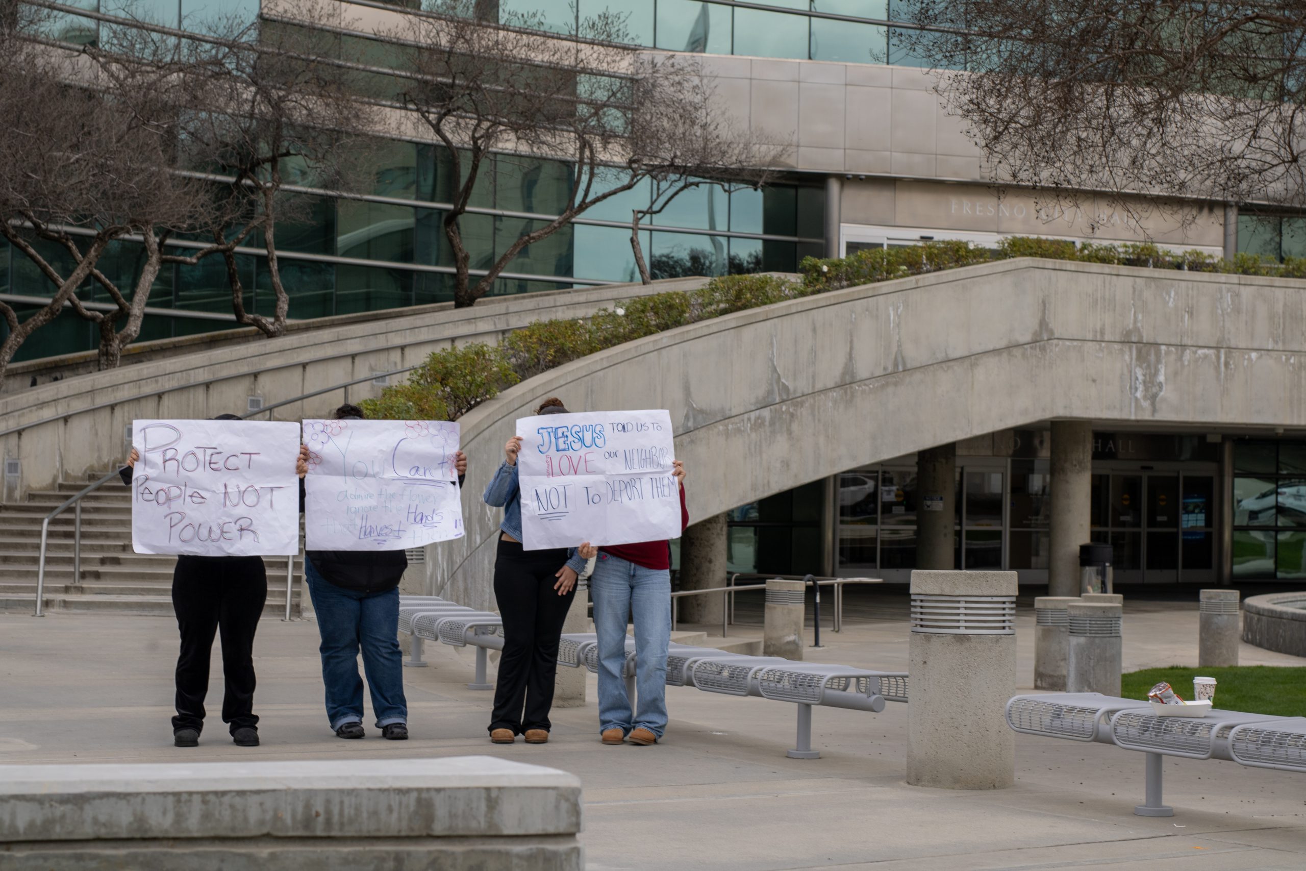 Fresno student protests continue outside ICE office and City Hall