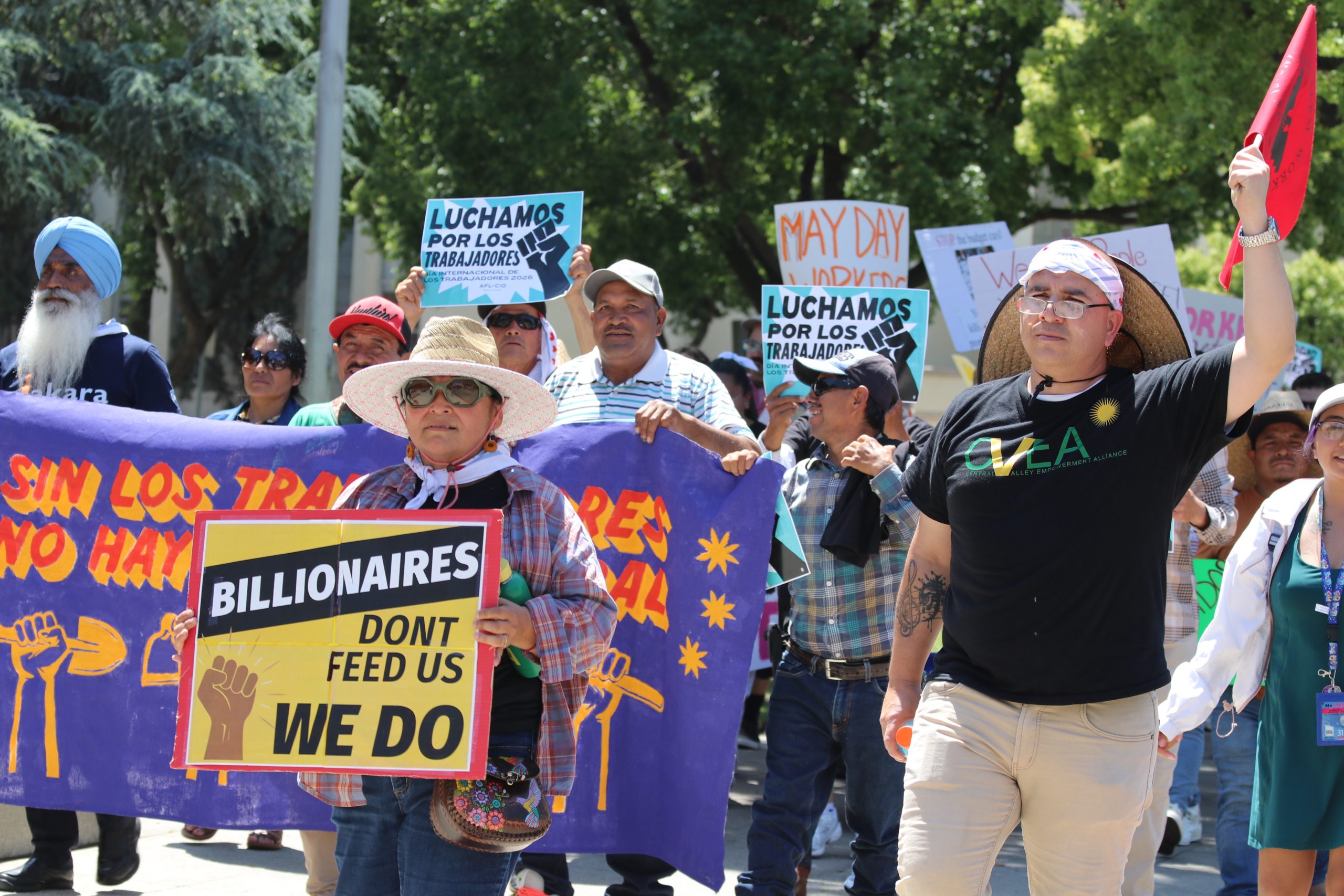 Hundreds march in downtown Fresno for May Day 2026